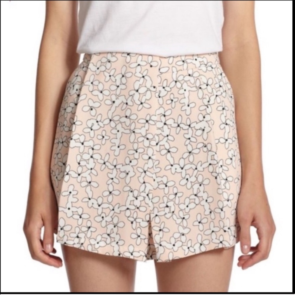 A.L.C. Pleated Silk Shorts, Size 6